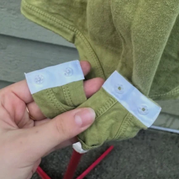 Free People Green Sleeveless Bodysuit with Snap Closure - Picture 2 of 2